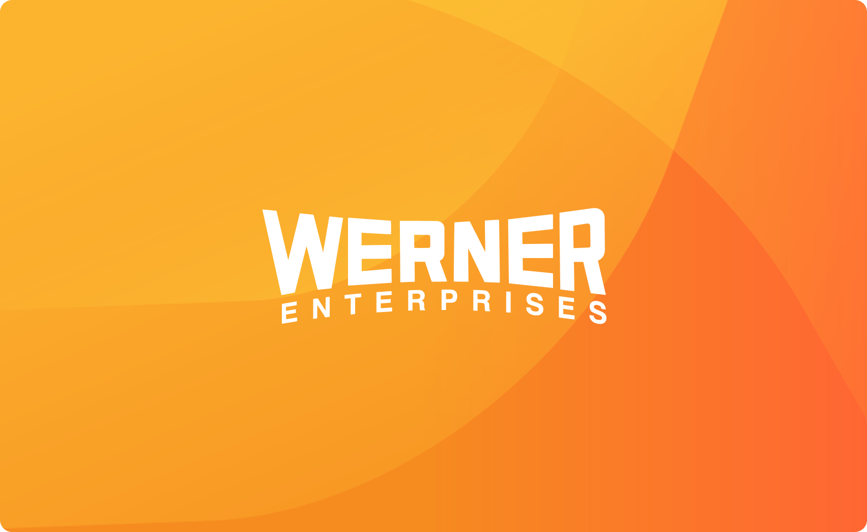 Werner Enterprises - Logotipo - Caso práctico - Fondo naranja